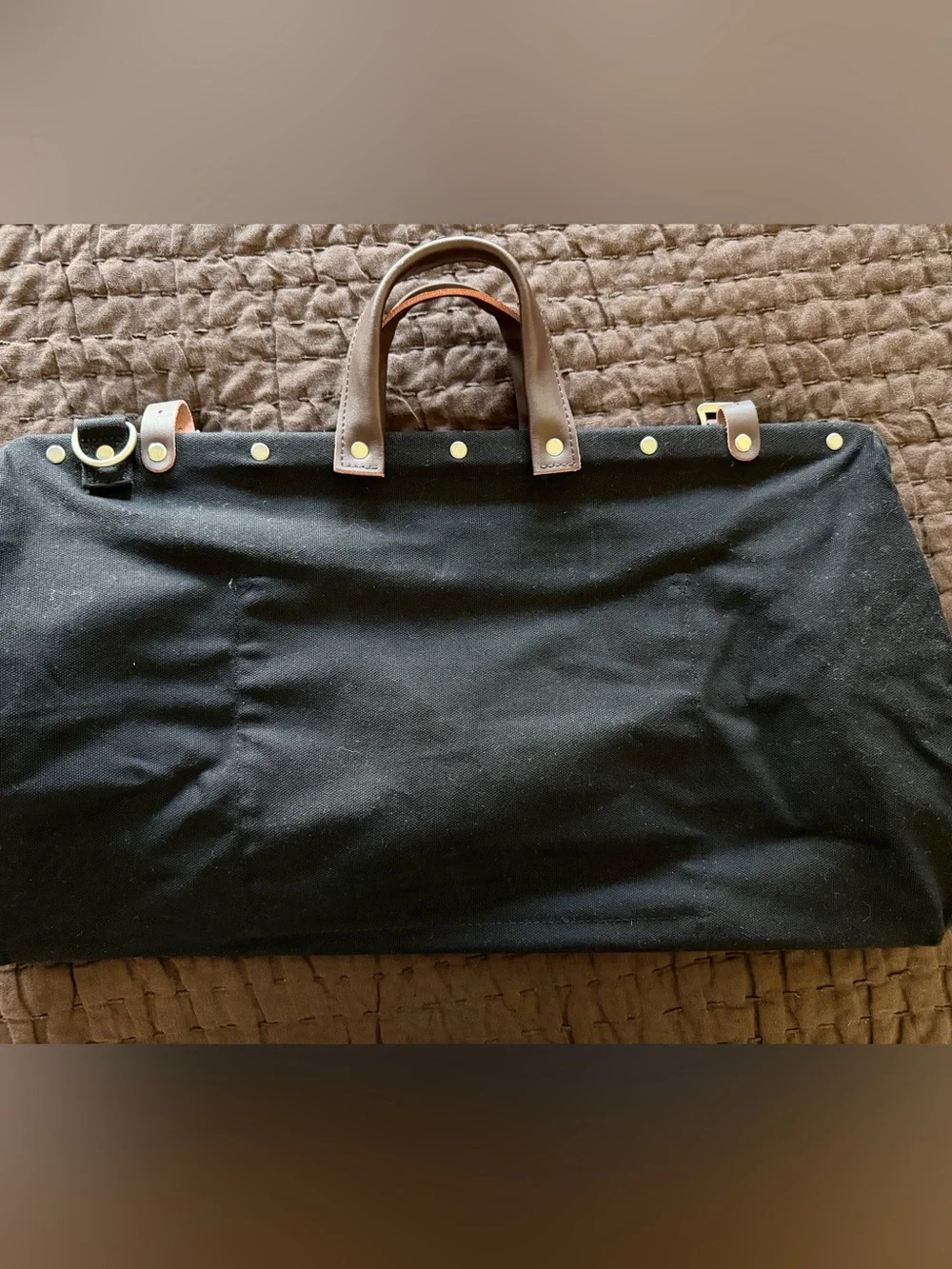 Line of Trade Canvas Weekender Bag. Black